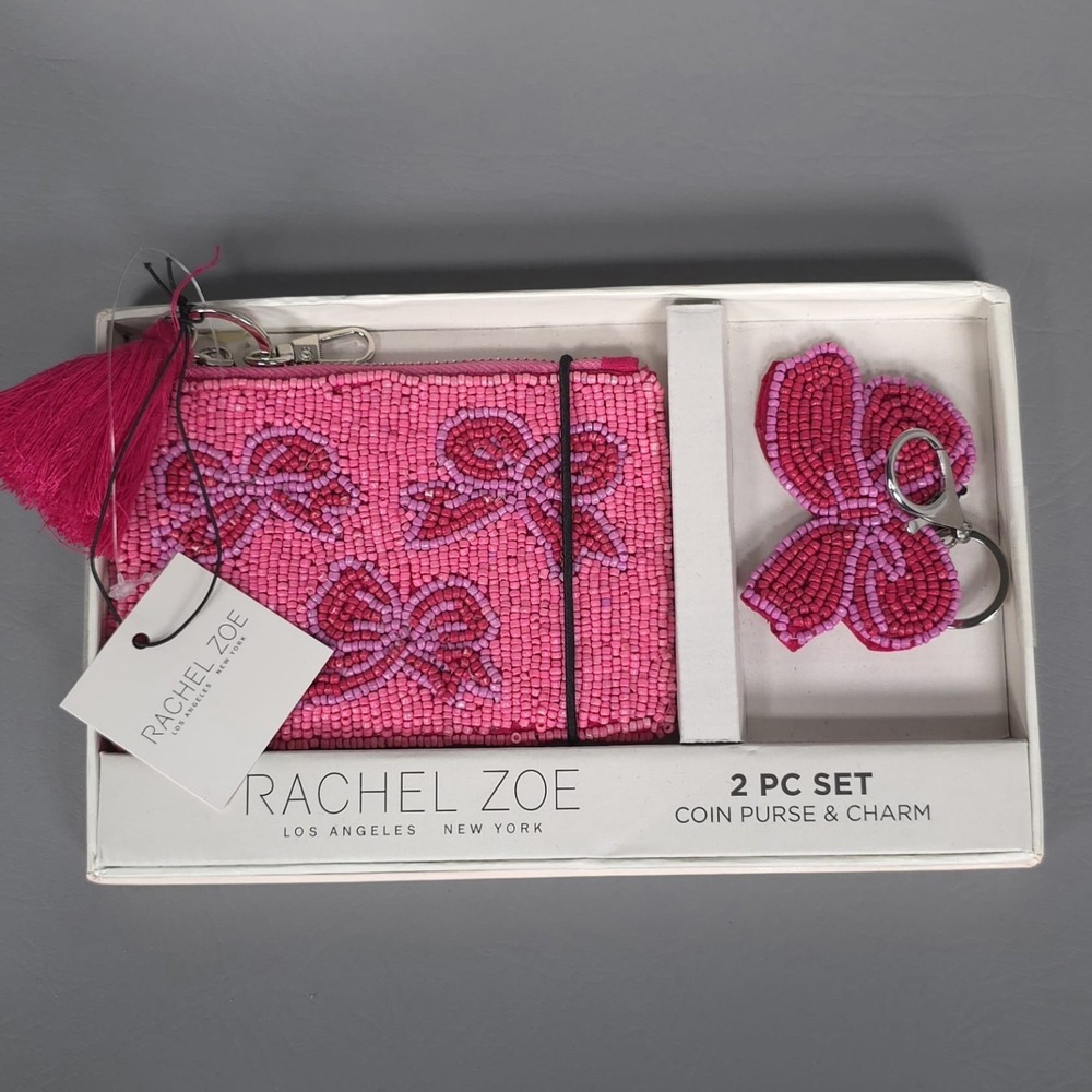 RACHEL ZOE Womens New Set 2 Pc Coin Purse & Charm Pink One Size RGT32510 - Picture 2 of 7